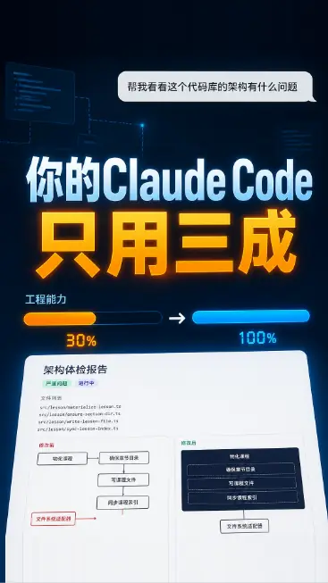 你的Claude Code只用三成